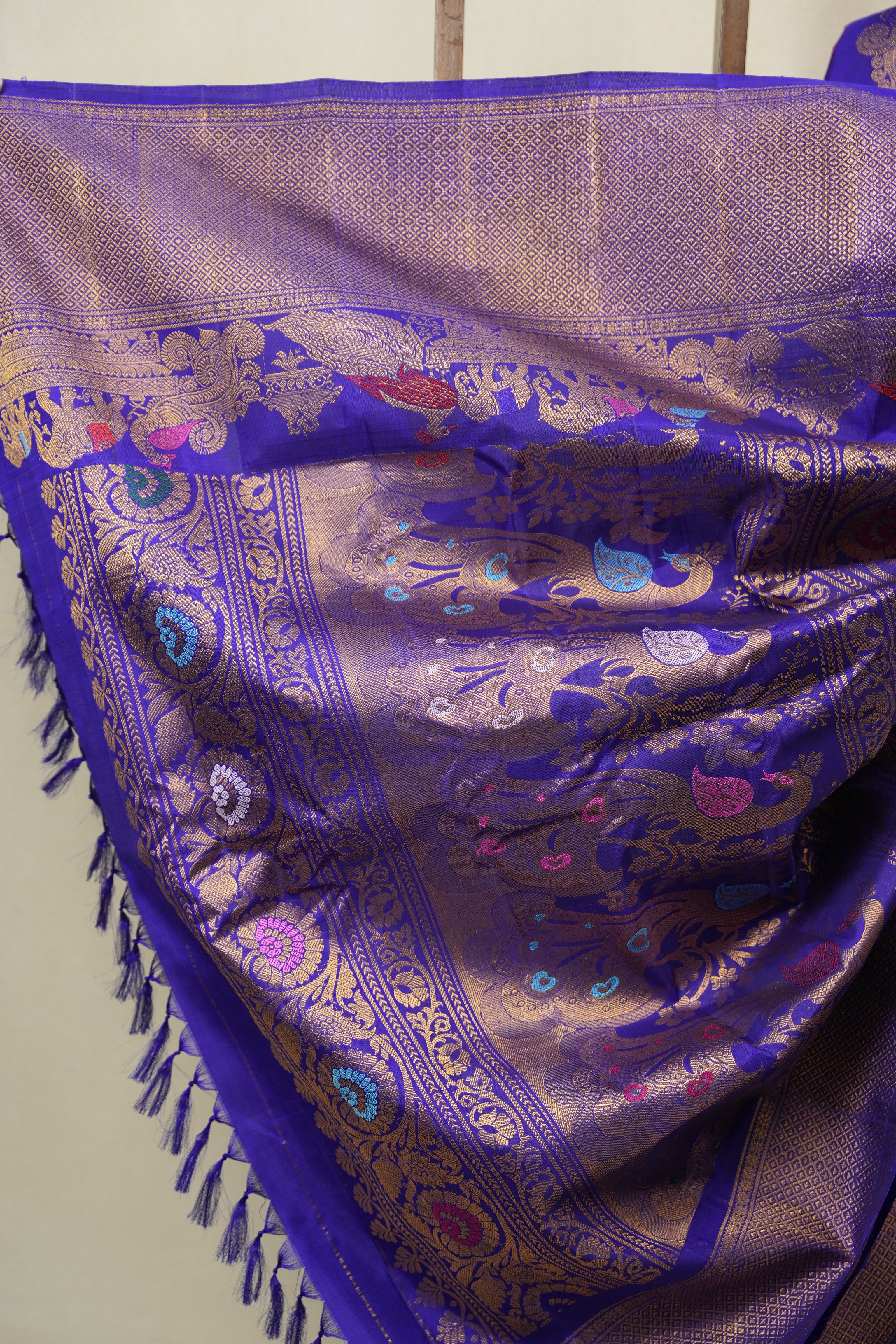 Purple Gadwal Silk Saree - SRPGSS640