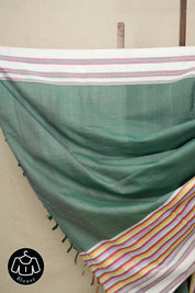 Green Cotton Ilkal Saree with Gayatri  Border - SRGCIS494