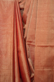 Orange Gold Maheshwari Tissue Saree - SROGMTS640