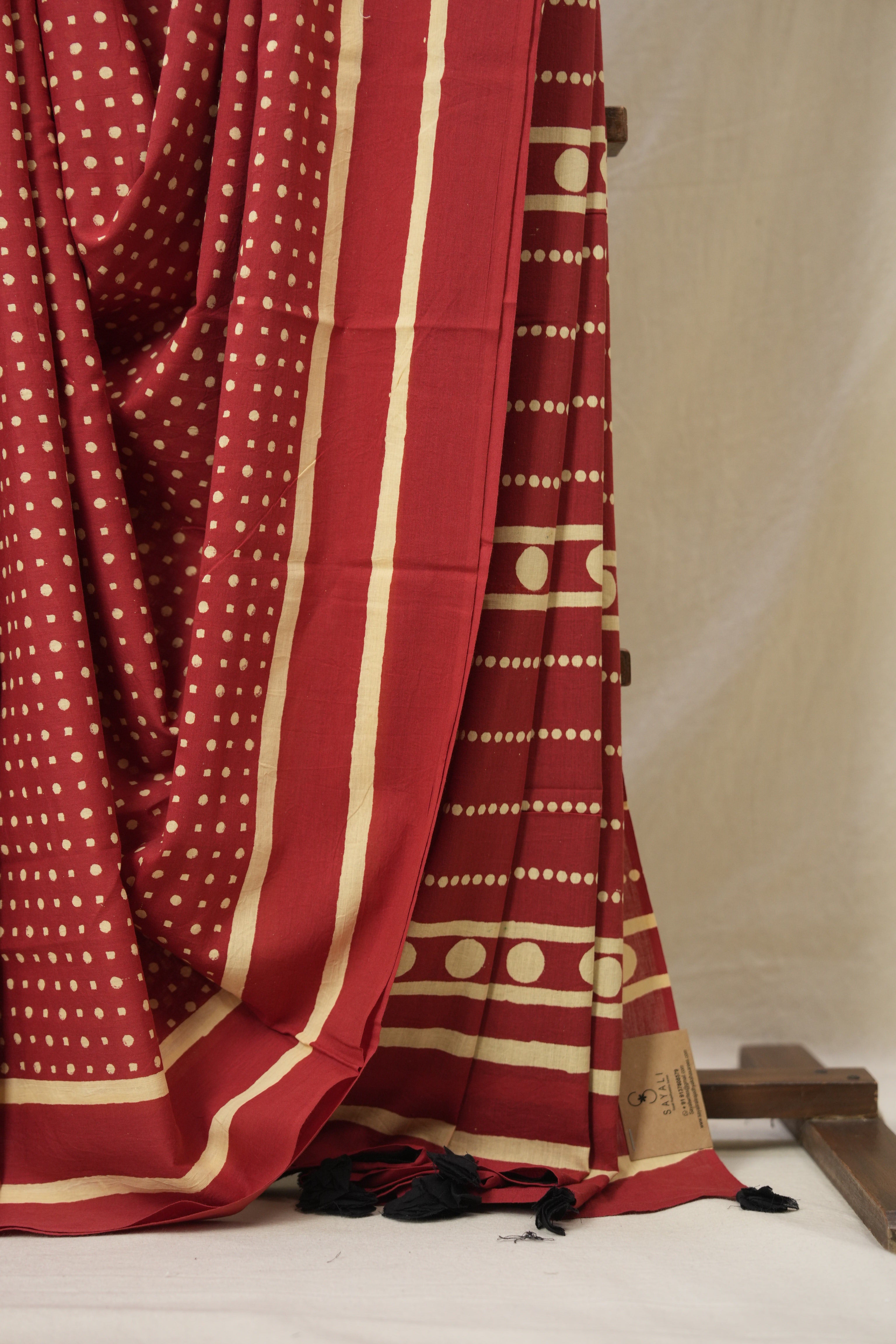 Red HBP Cotton Saree - SRRCS3326