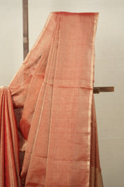 Orange Gold Maheshwari Tissue Saree - SROGMTS640