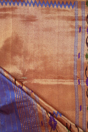 Sky Blue Silk Paithani Saree - Saavari - SSSBSPS28