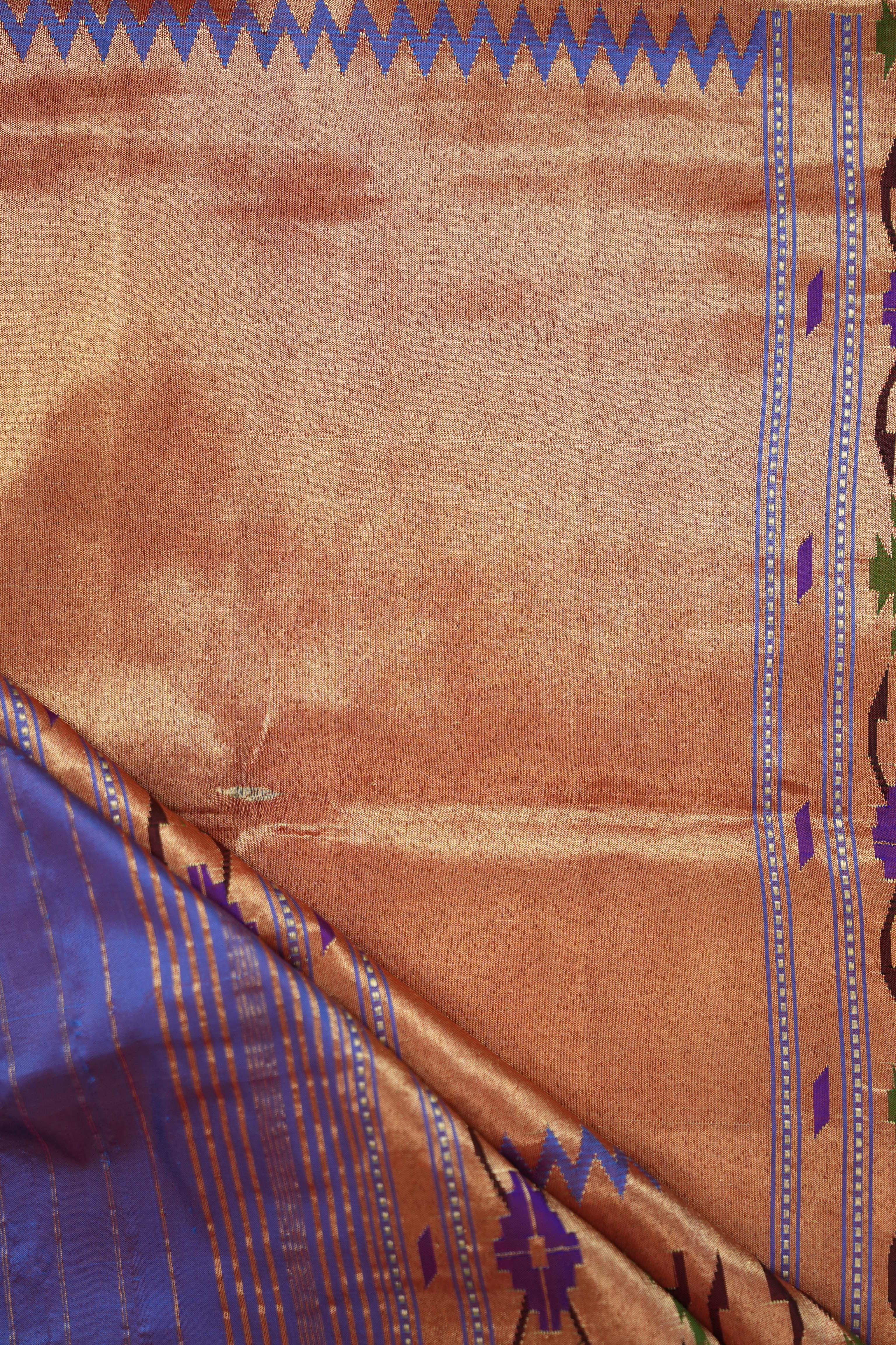 Sky Blue Silk Paithani Saree - Saavari - SSSBSPS28