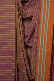 Two Tone Purple Cotton Ilkal Saree - SRTTPCIS547