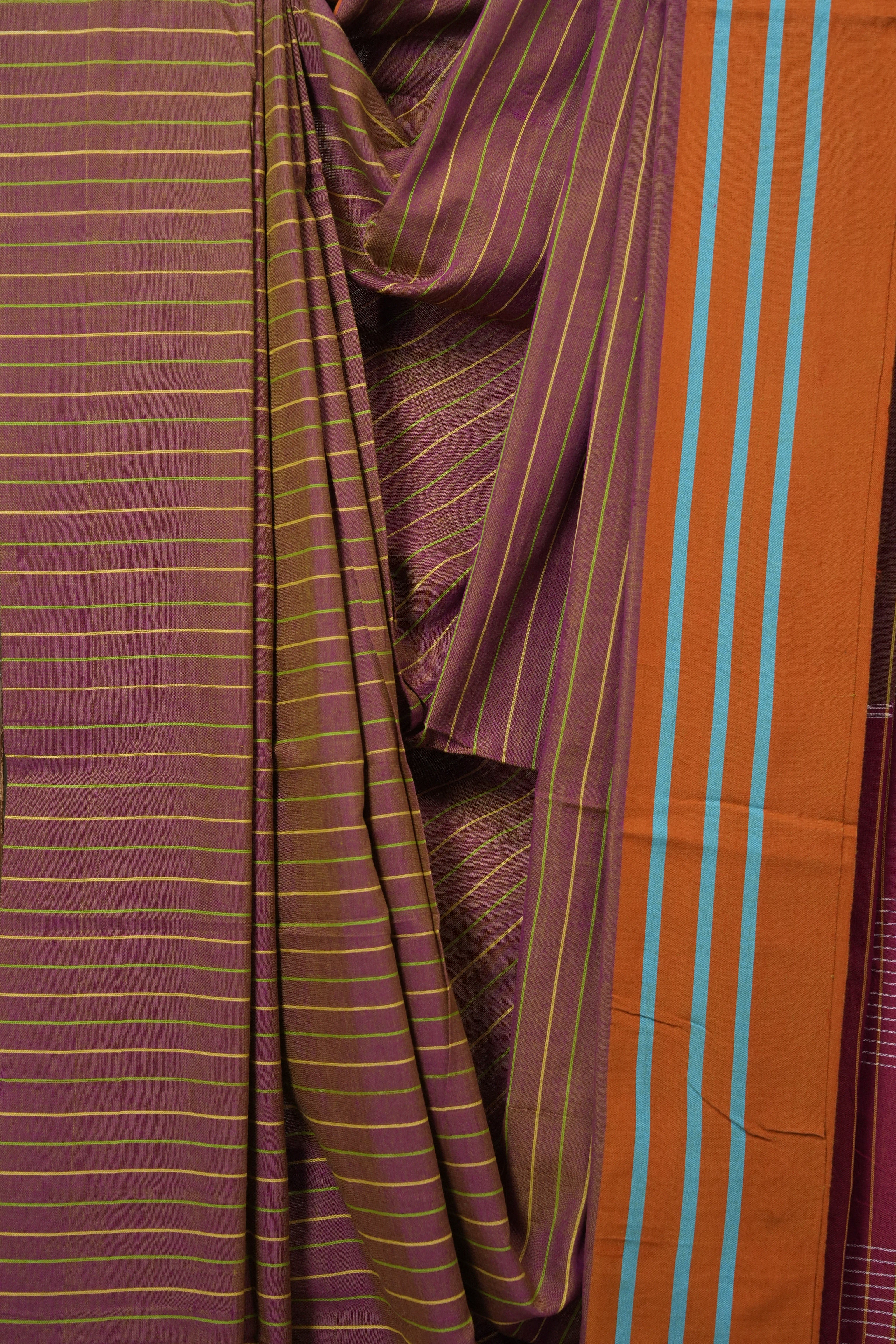 Two Tone Purple Cotton Ilkal Saree - SRTTPCIS547