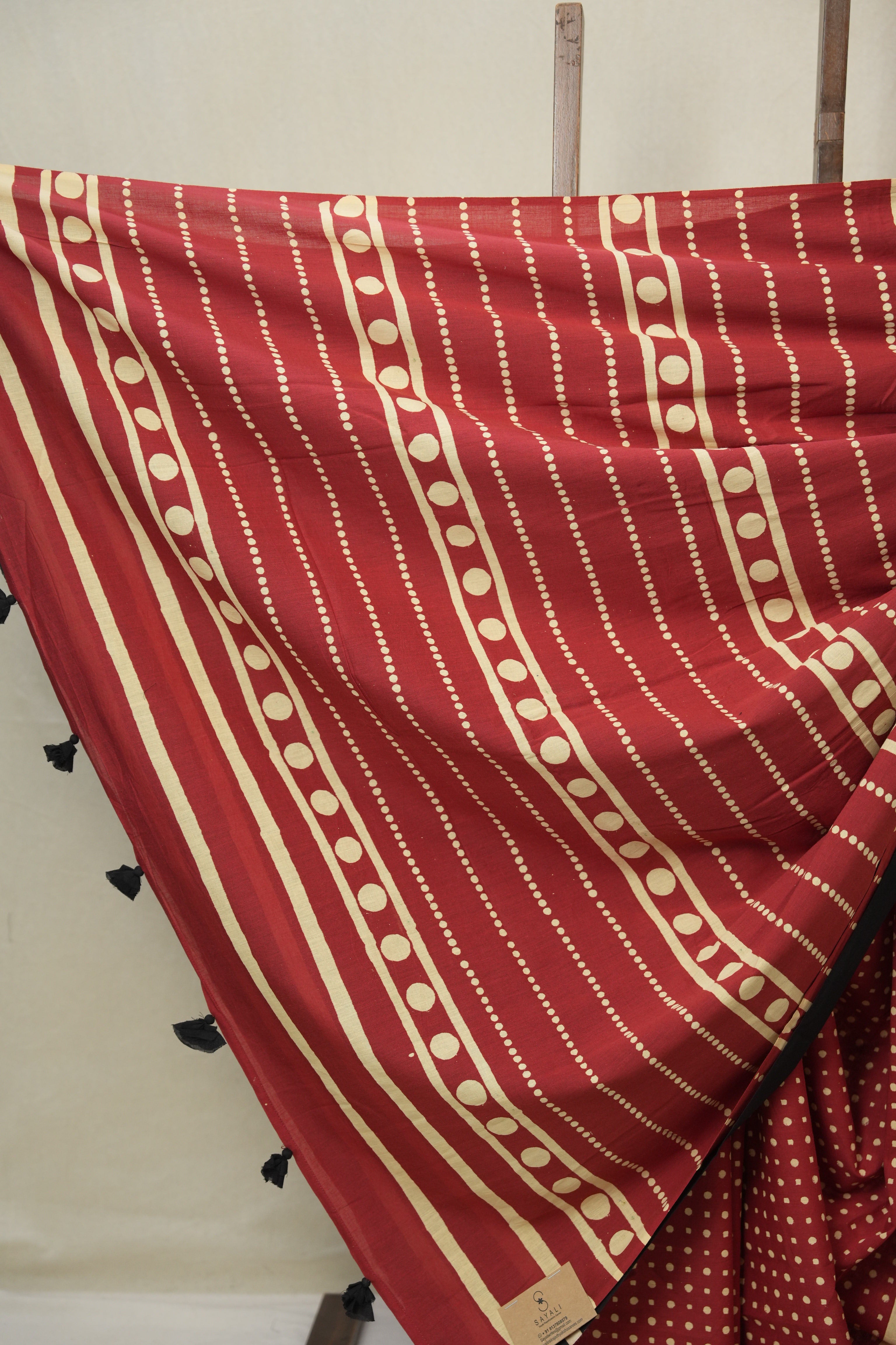 Red HBP Cotton Saree - SRRCS3326