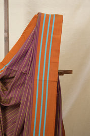 Two Tone Purple Cotton Ilkal Saree - SRTTPCIS547