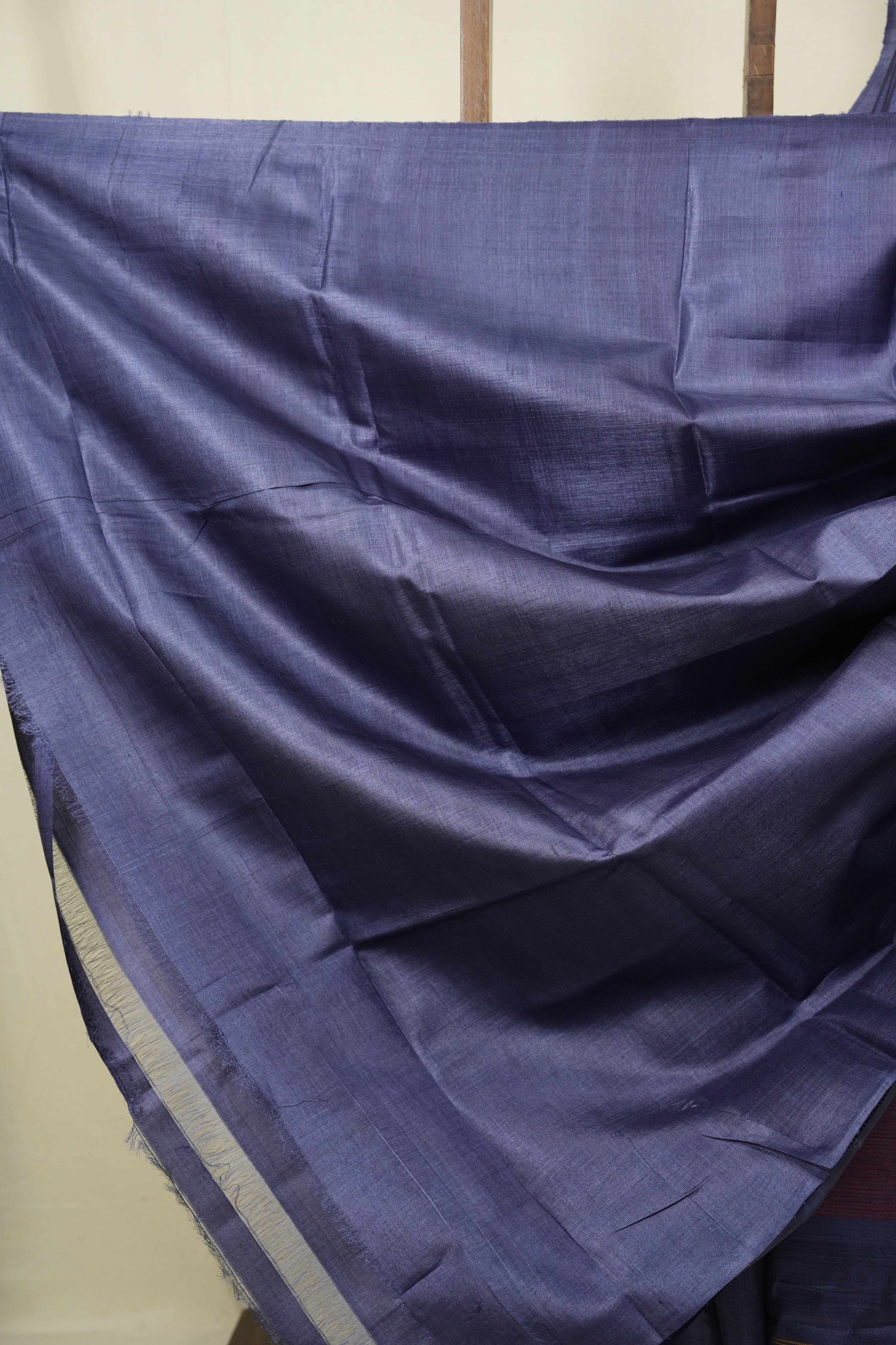 Slate Blue Tussar Silk Saree - SRSBTSS1905