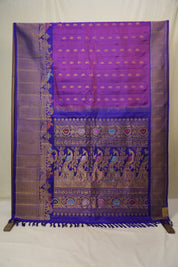 Purple Gadwal Silk Saree - SRPGSS640
