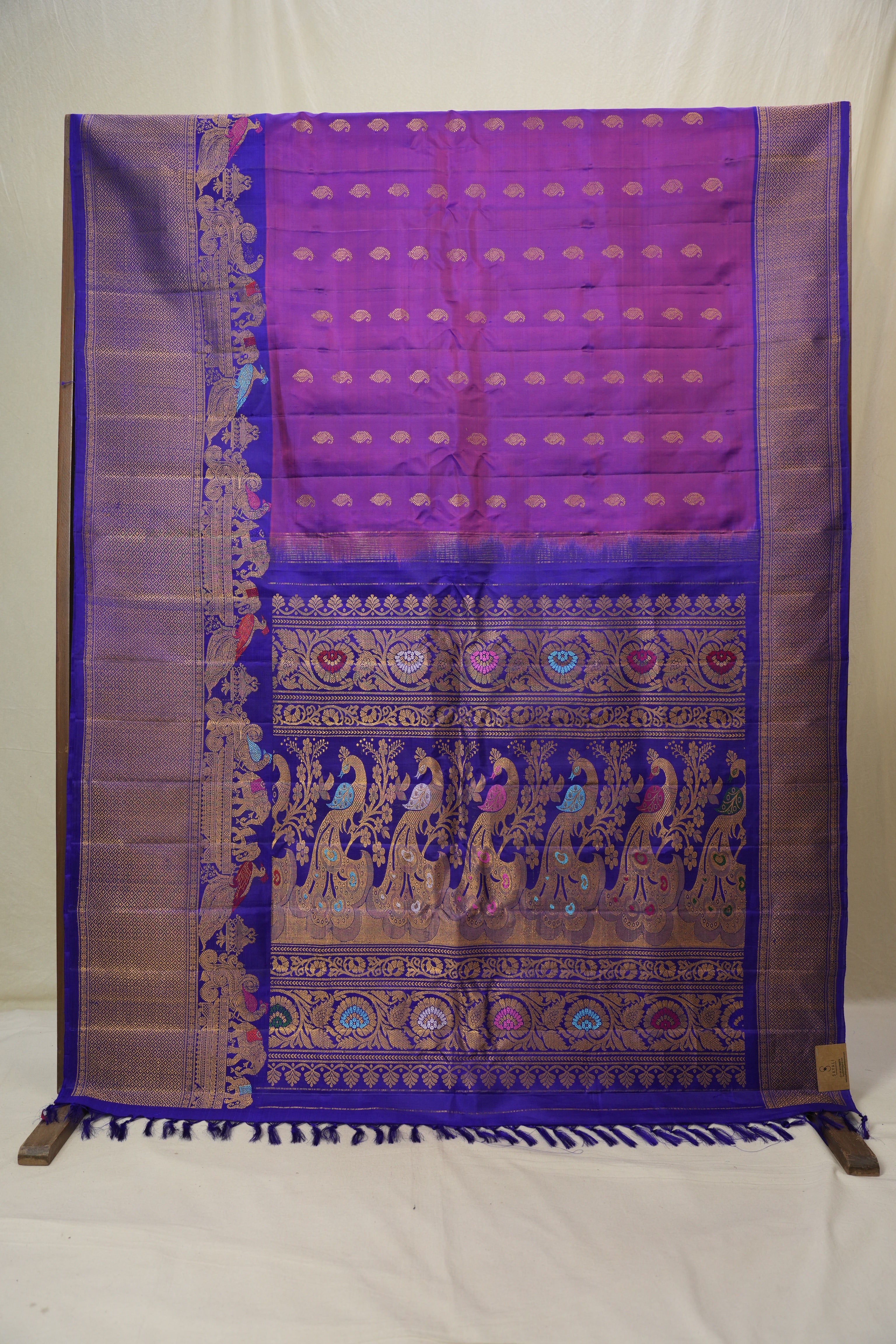 Purple Gadwal Silk Saree - SRPGSS640