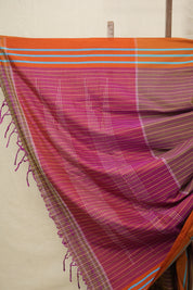 Two Tone Purple Cotton Ilkal Saree - SRTTPCIS547