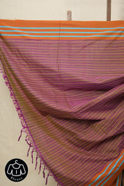 Two Tone Purple Cotton Ilkal Saree - SRTTPCIS547