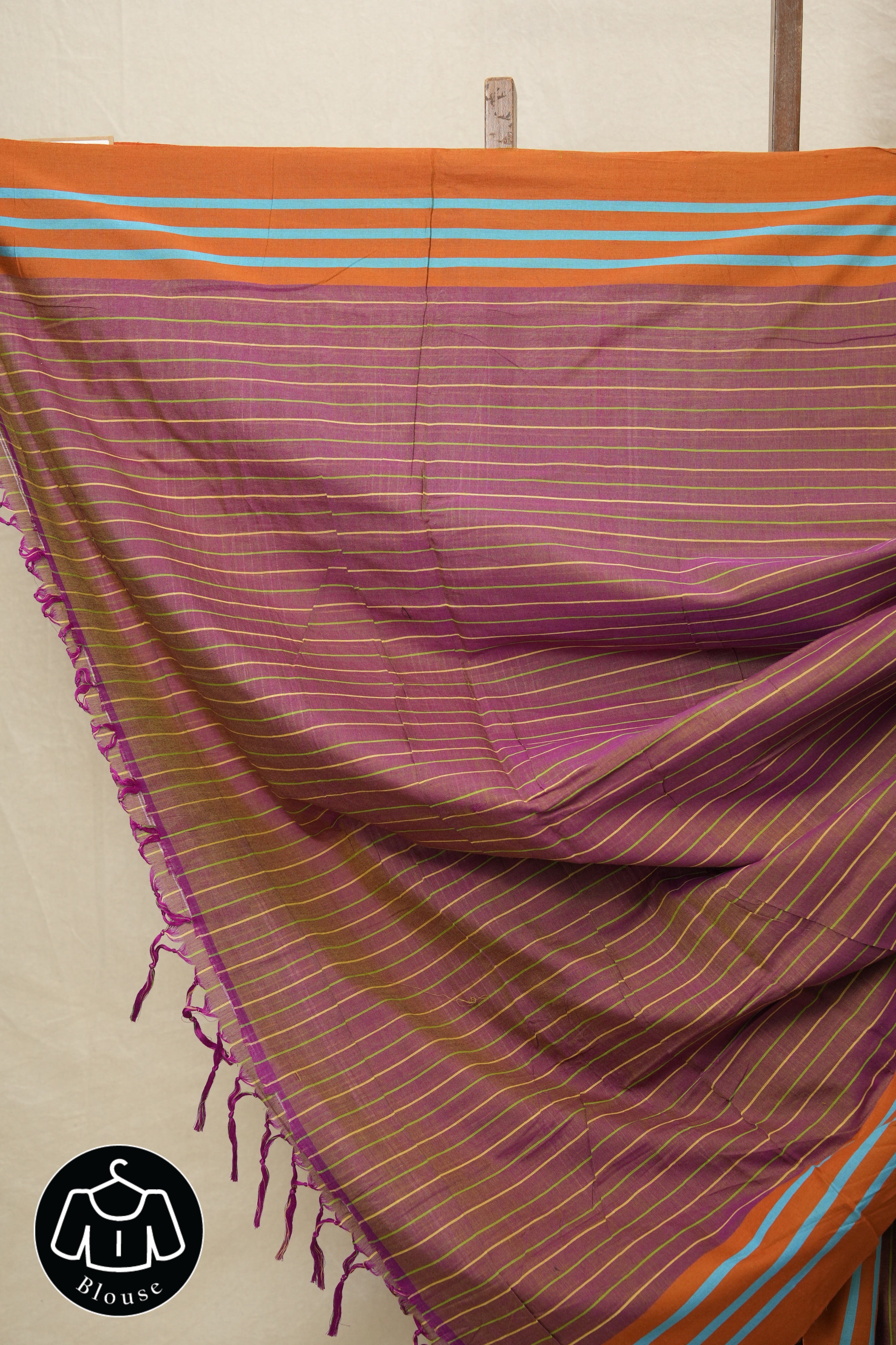 Two Tone Purple Cotton Ilkal Saree - SRTTPCIS547