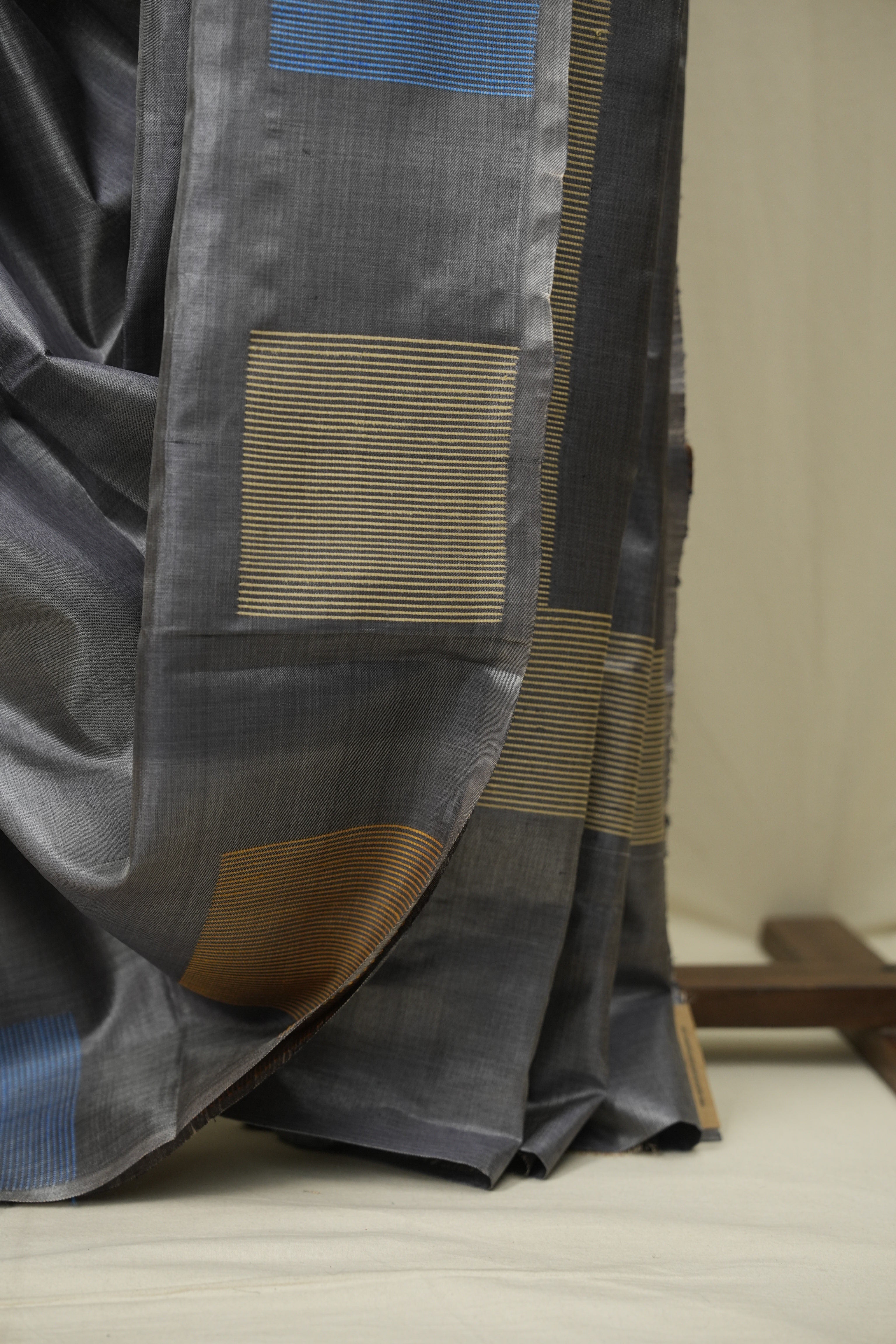 Grey Tussar Silk Saree - SRGTSS1910