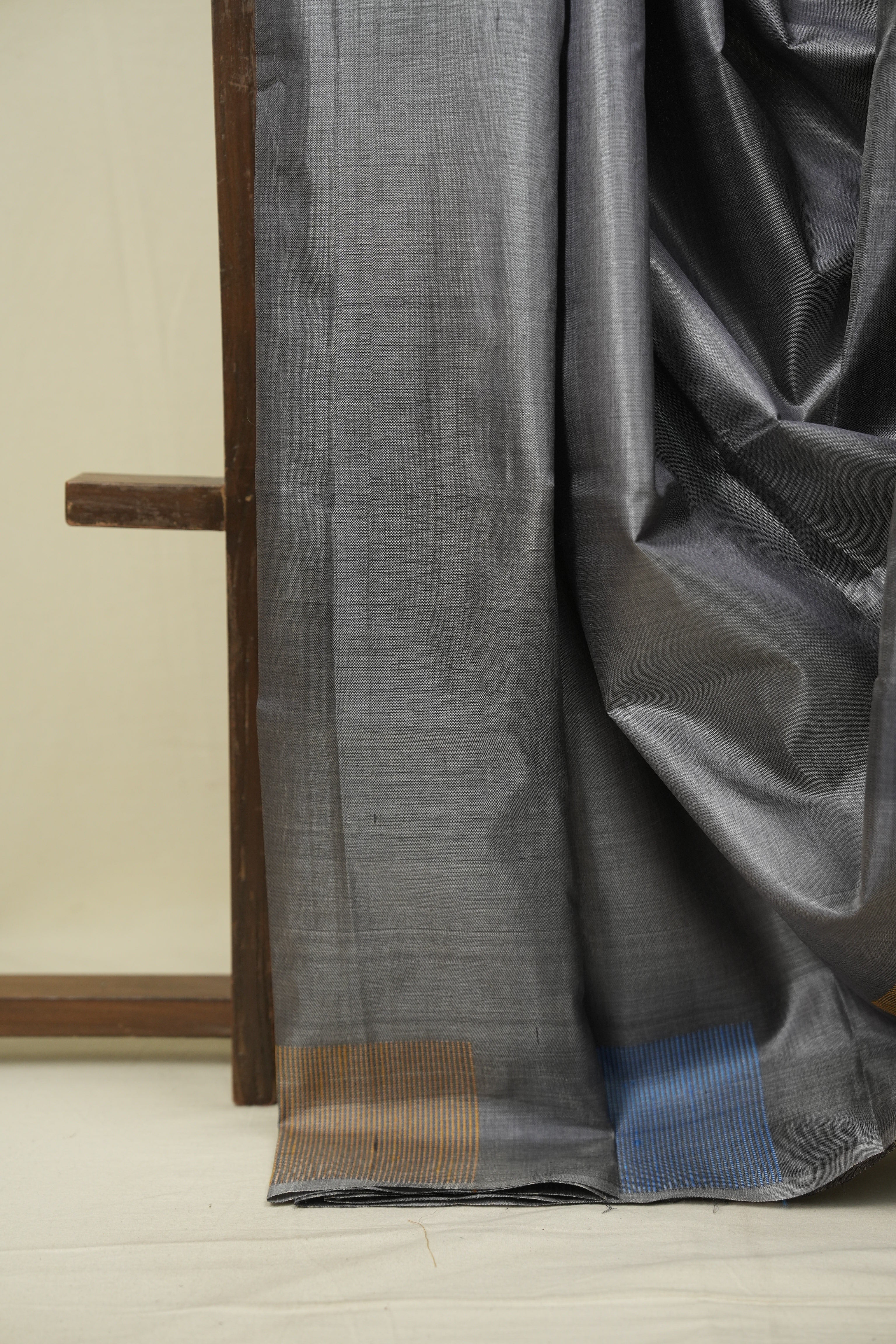 Grey Tussar Silk Saree - SRGTSS1910