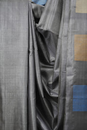 Grey Tussar Silk Saree - SRGTSS1910