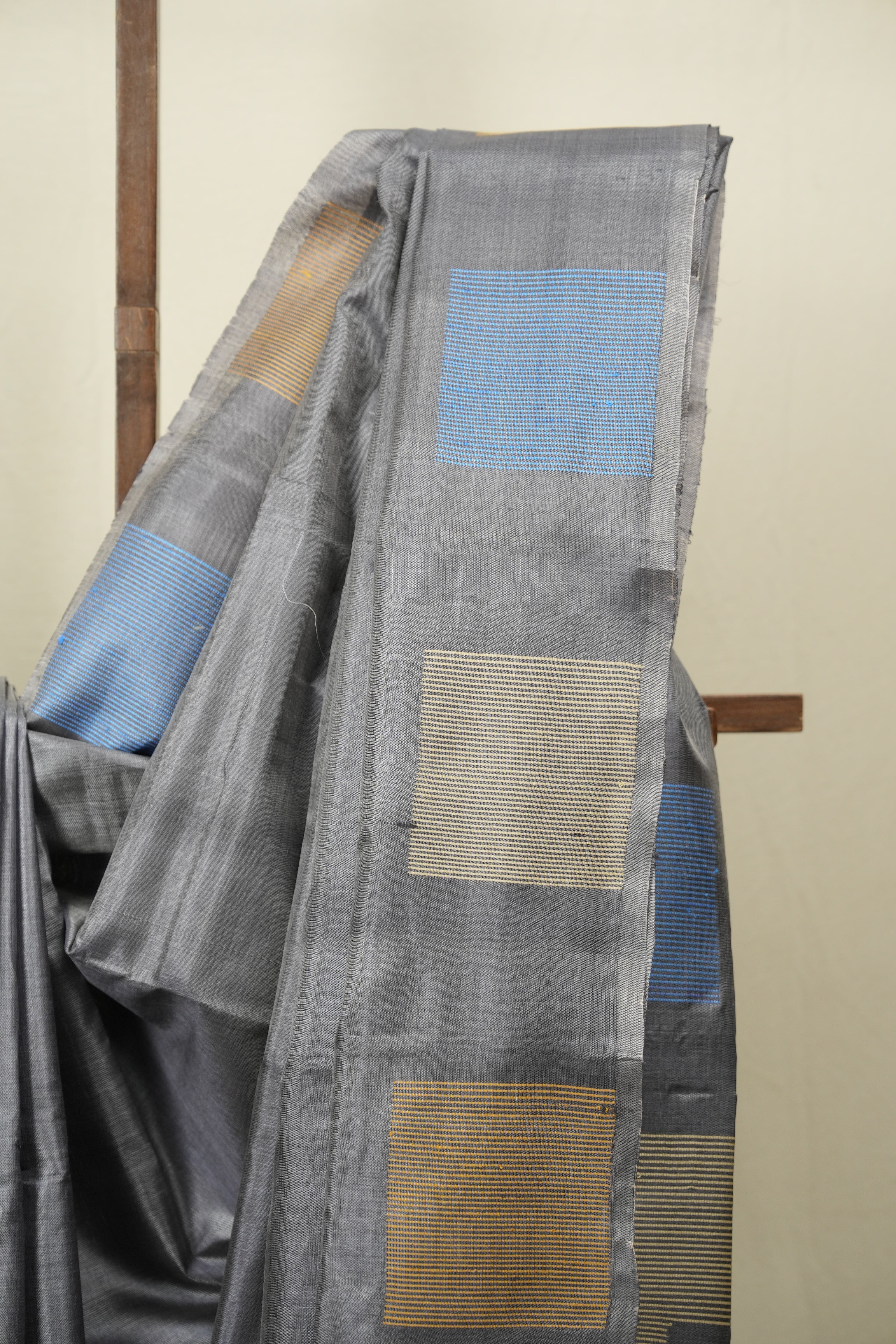 Grey Tussar Silk Saree - SRGTSS1910