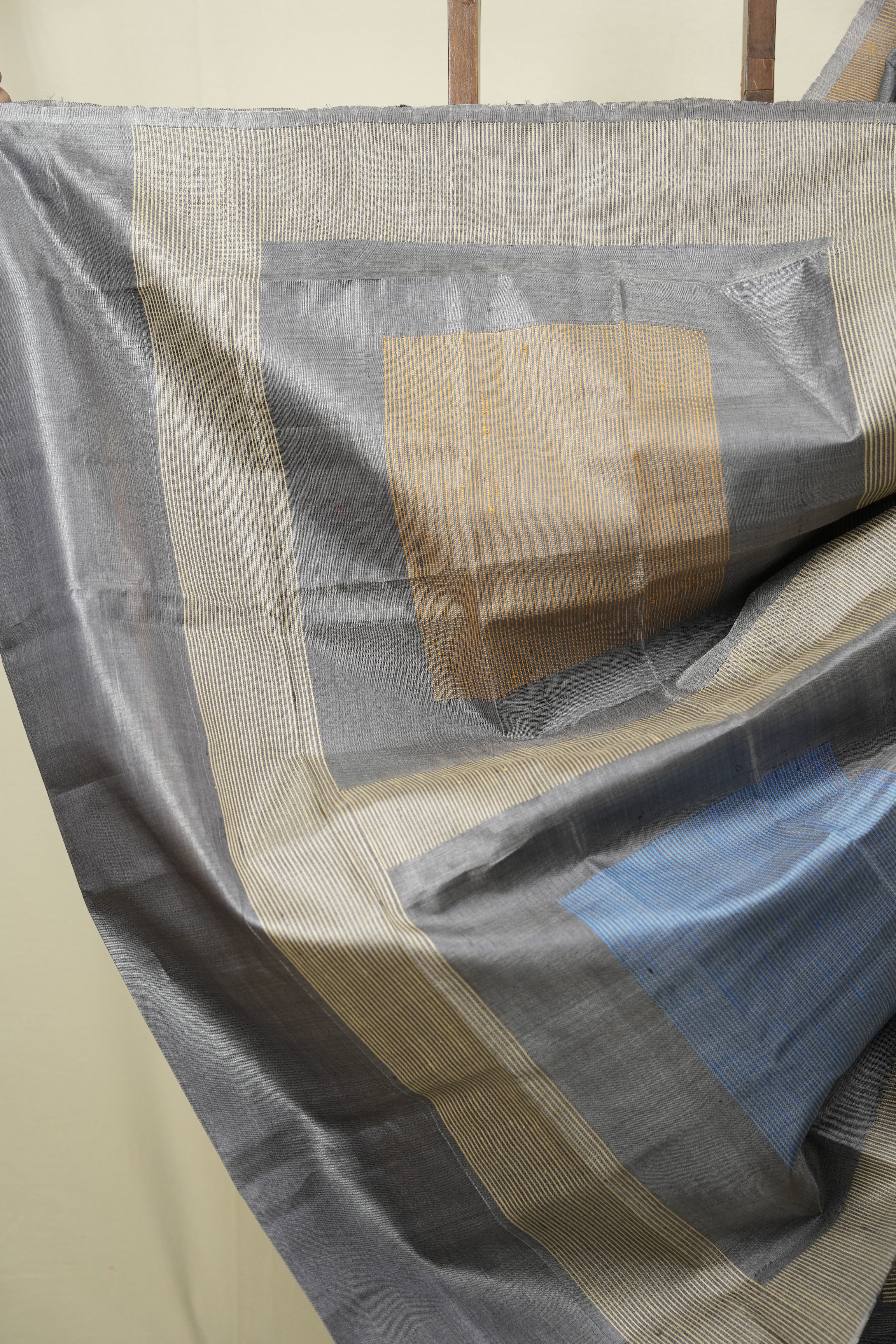 Grey Tussar Silk Saree - SRGTSS1910