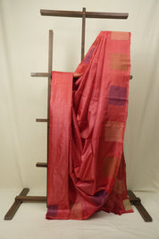 Coral Pink Tussar Silk Saree - SRCPTSS1906