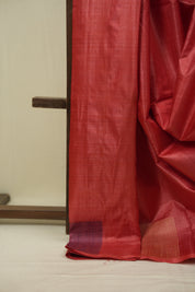 Coral Pink Tussar Silk Saree - SRCPTSS1906