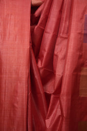 Coral Pink Tussar Silk Saree - SRCPTSS1906