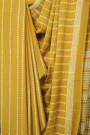 Mustard HBP Cotton Saree - SRMCS3320