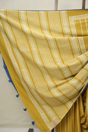 Mustard HBP Cotton Saree - SRMCS3320