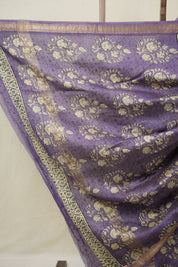 Beige-Black HBP Cotton Silk Saree With Maheshwari Border - SRBBCSS1483