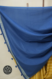 Mustard HBP Cotton Saree - SRMCS3320