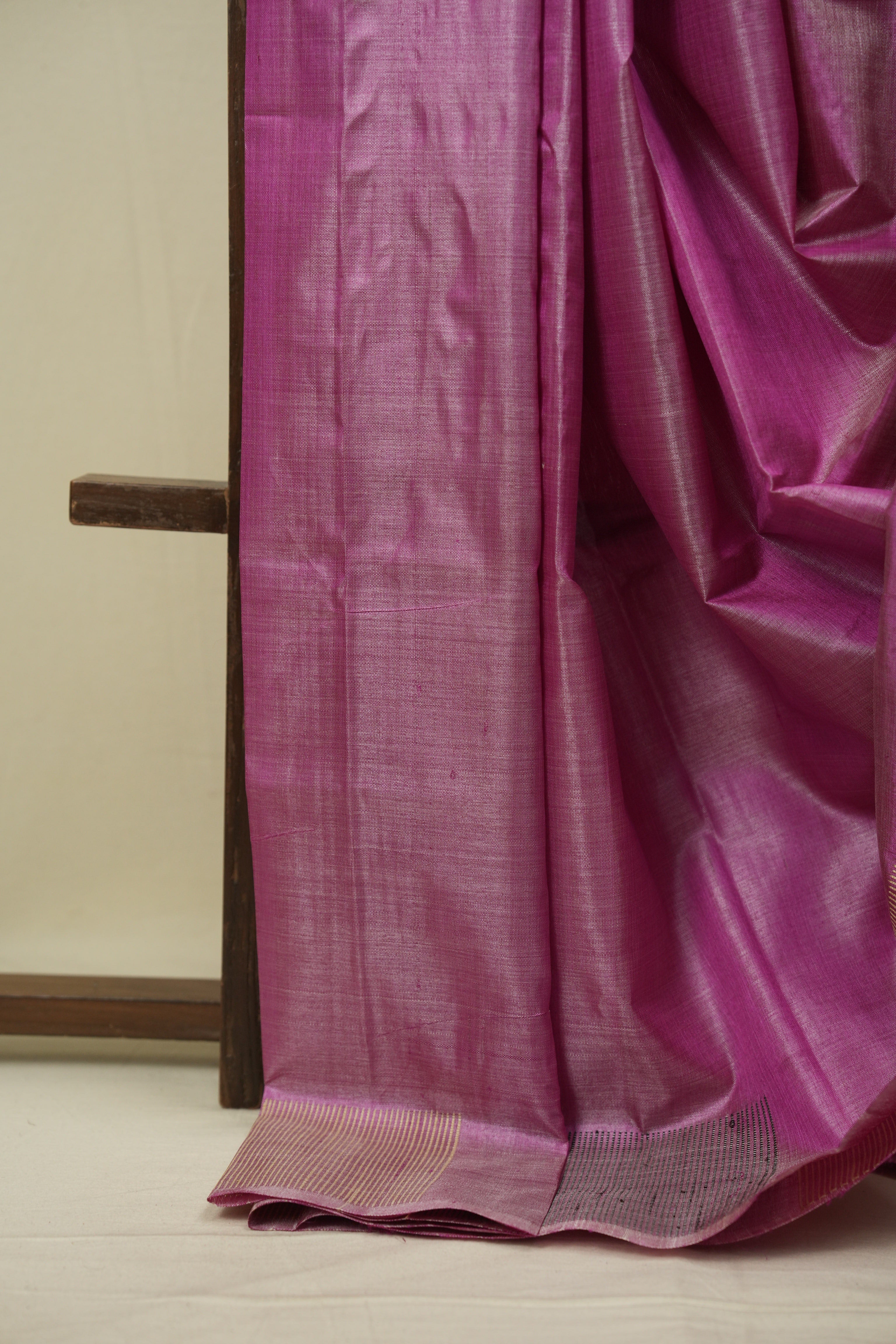 Pink Tussar Silk Saree - SRPTSS1908