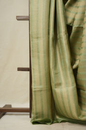 Mint Green Tussar Silk Saree - SRMGTSS1596