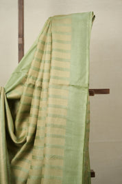 Mint Green Tussar Silk Saree - SRMGTSS1596