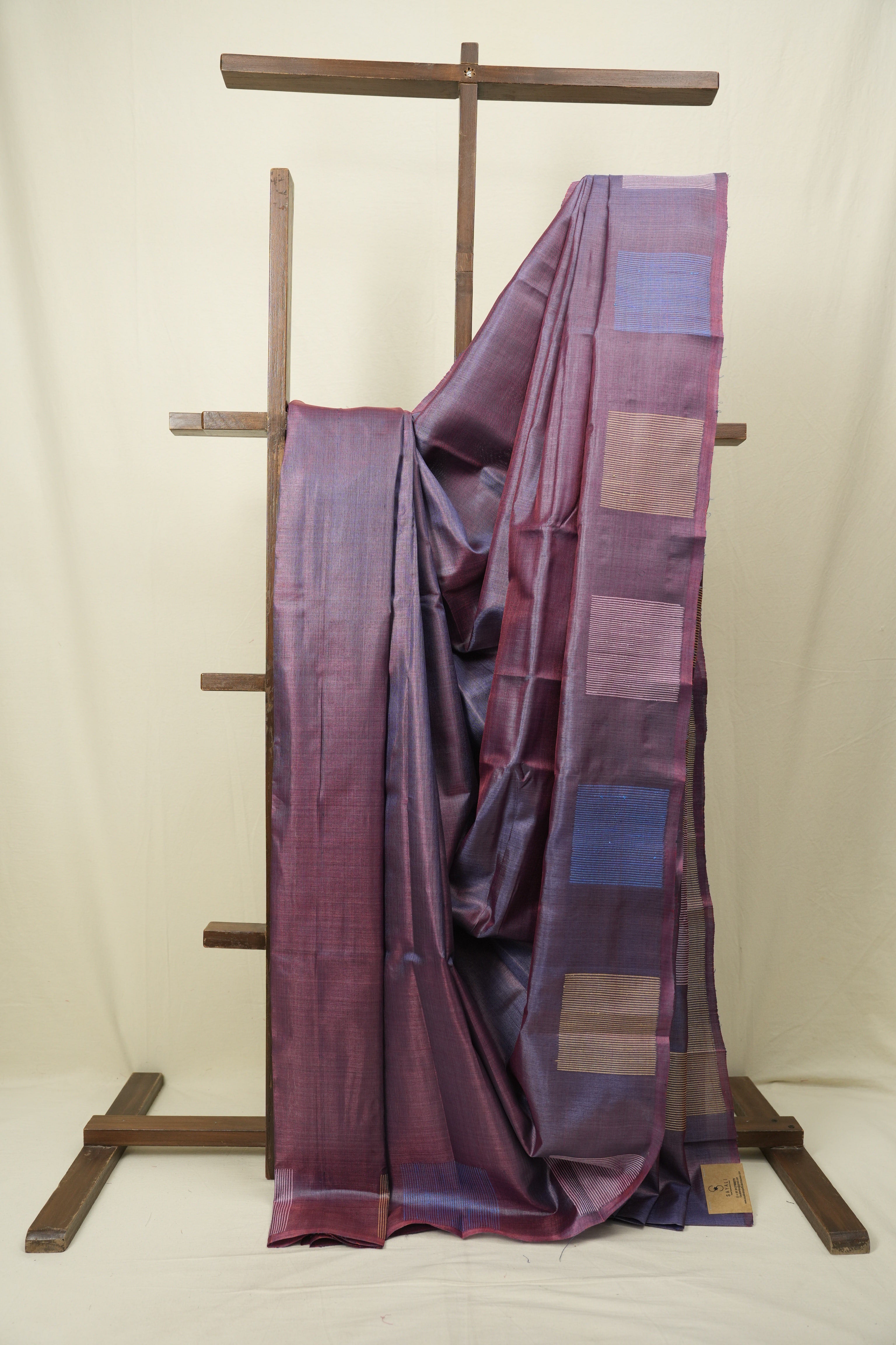 Dual Tone Purple Tussar Silk Saree - SRDTPTSS1909