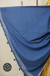 Mustard HBP Cotton Saree - SRMCS3322