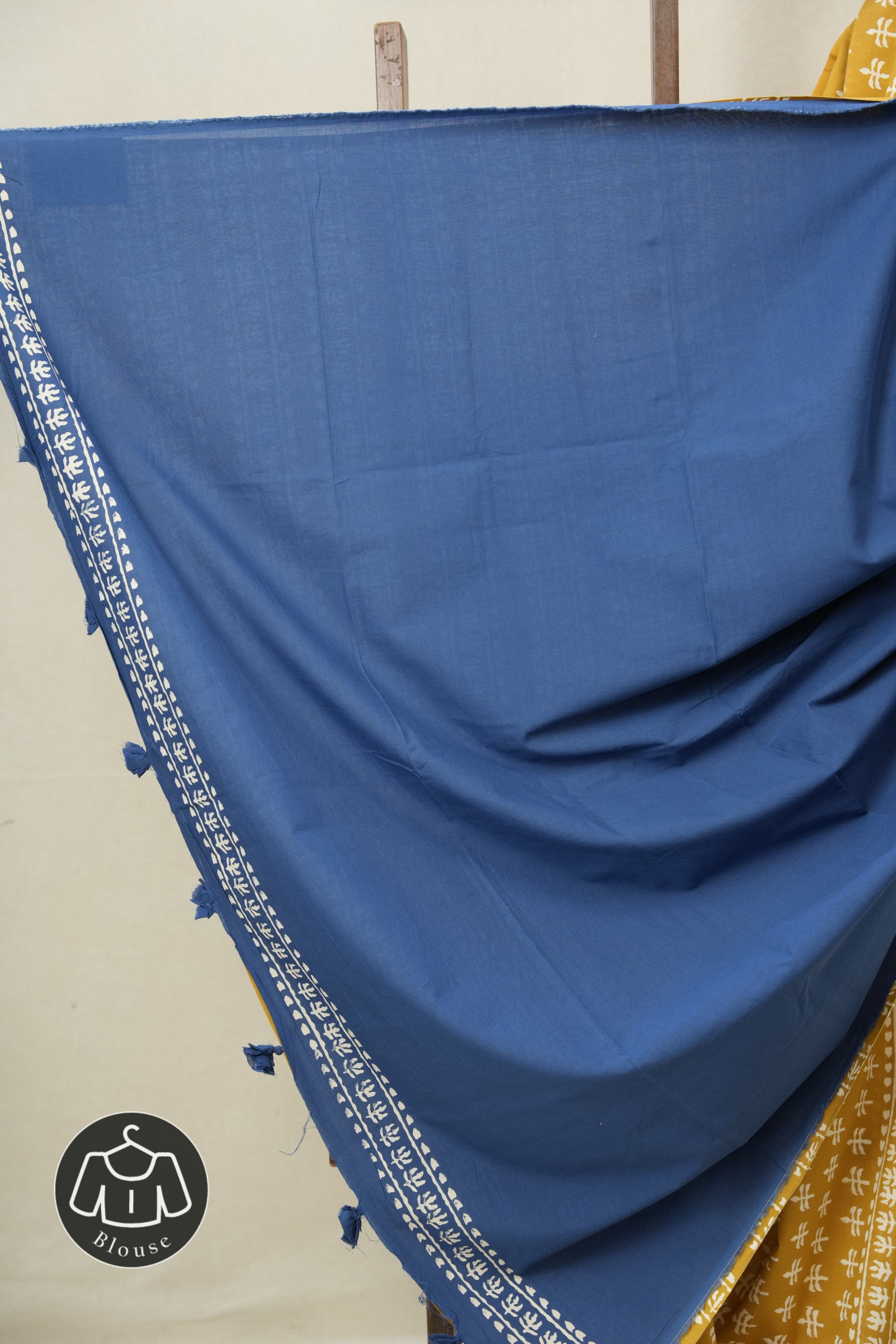 Mustard HBP Cotton Saree - SRMCS3322