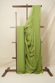 Apple Green Mulmul Cotton Saree-SRAGMCS116