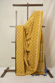 Mustard HBP Cotton Saree - SRMCS3321