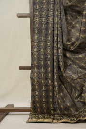 Kashish Ajrakh Cotton Silk Saree With Maheshwari Border - SRKACSS1515