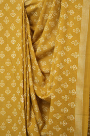 Mustard HBP Cotton Saree - SRMCS3321