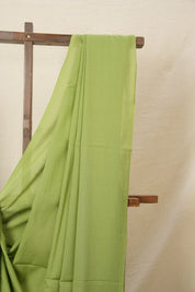 Apple Green Mulmul Cotton Saree-SRAGMCS116