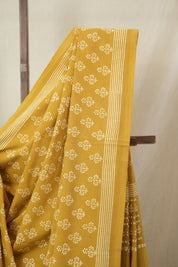 Mustard HBP Cotton Saree - SRMCS3321