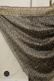 Kashish Ajrakh Cotton Silk Saree With Maheshwari Border - SRKACSS1515