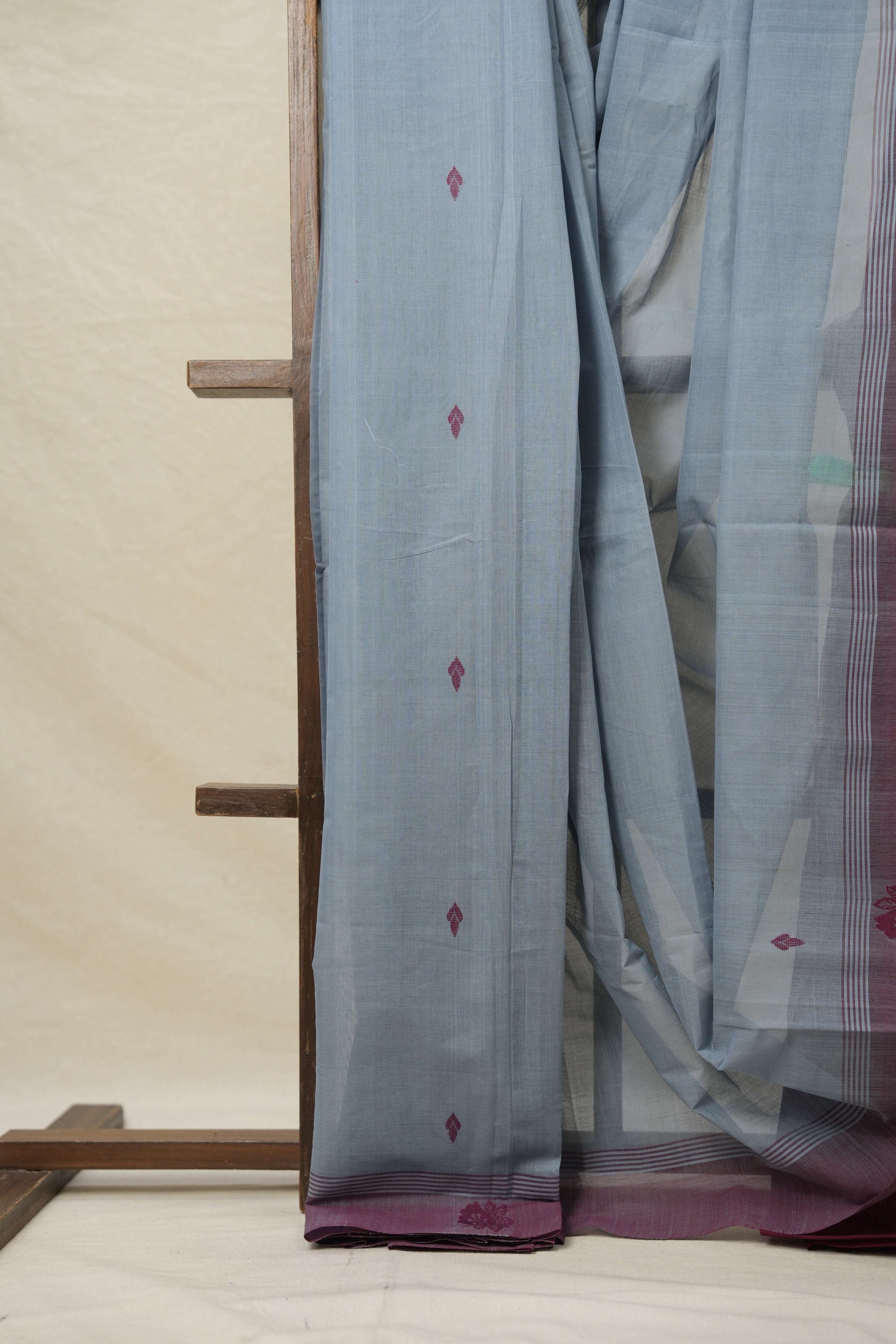 Grey Sungudi Cotton Saree - SRGSCS66
