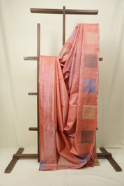 Peach Tussar Silk Saree - SRPTSS1901