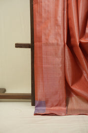 Peach Tussar Silk Saree - SRPTSS1901