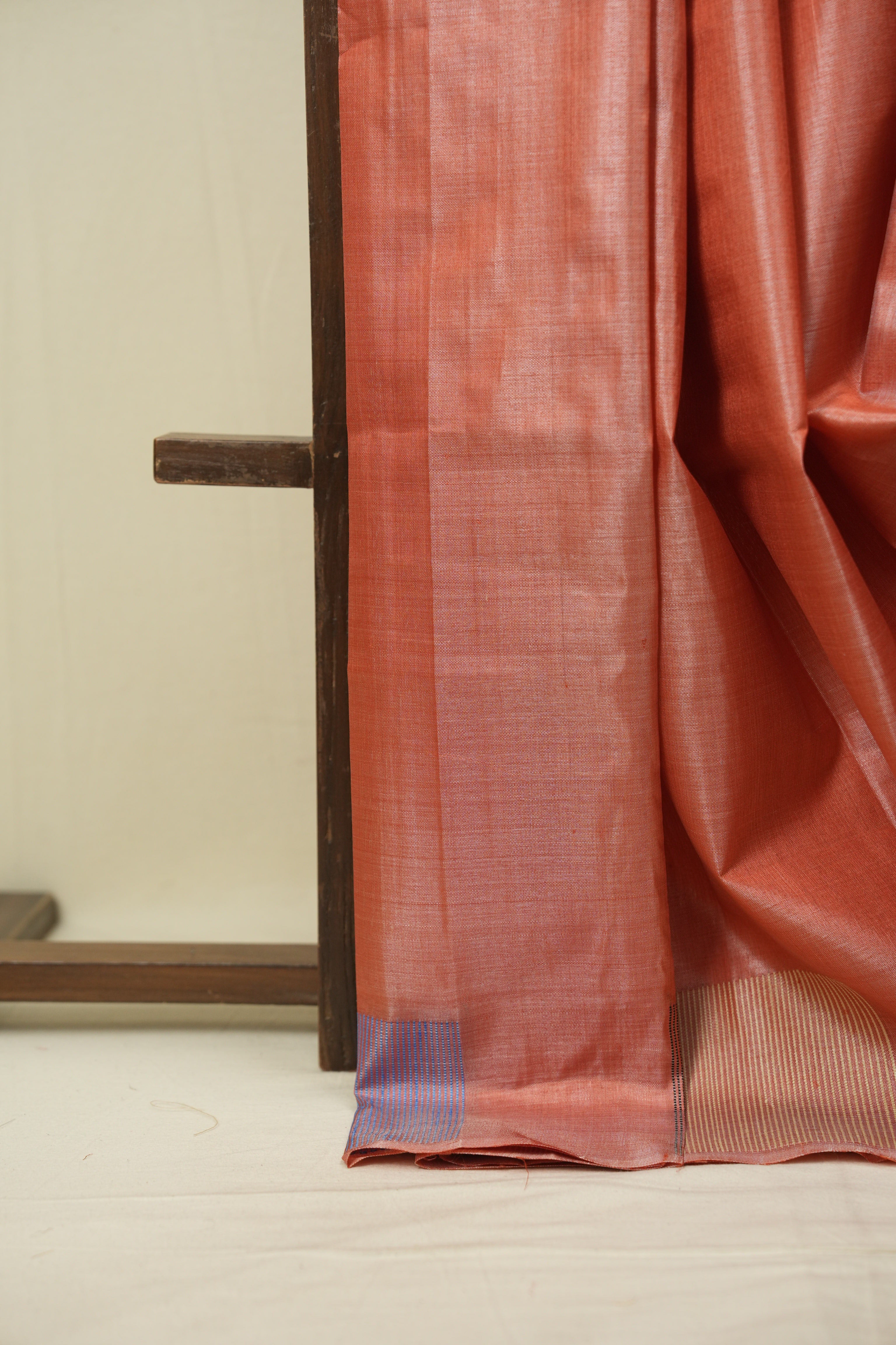 Peach Tussar Silk Saree - SRPTSS1901
