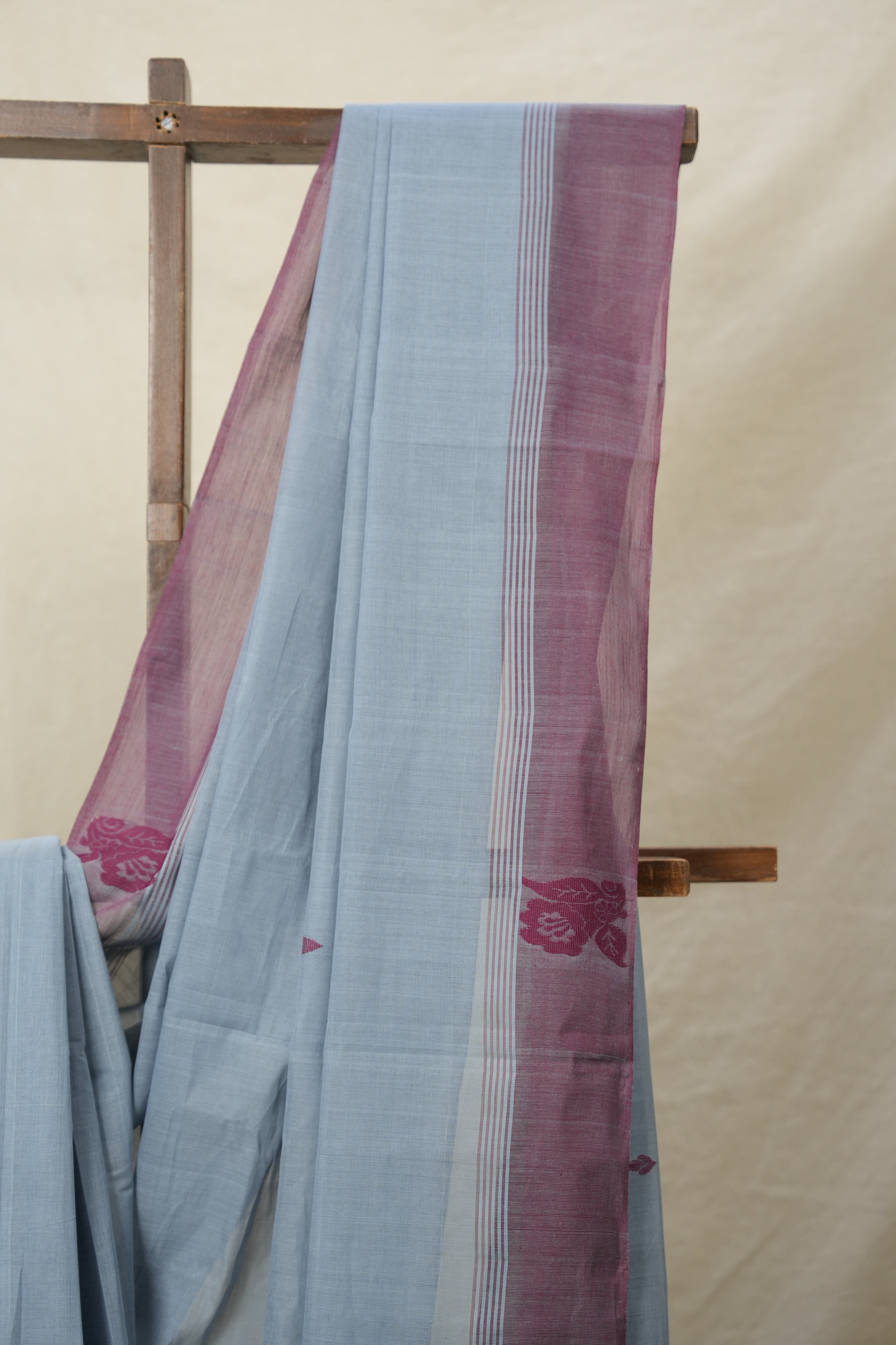 Grey Sungudi Cotton Saree - SRGSCS66