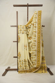 Pastel Yellow HBP Cotton Saree - SRPYCS2854