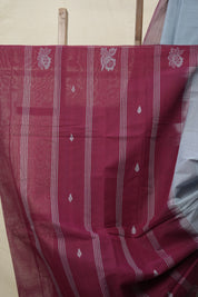 Grey Sungudi Cotton Saree - SRGSCS66
