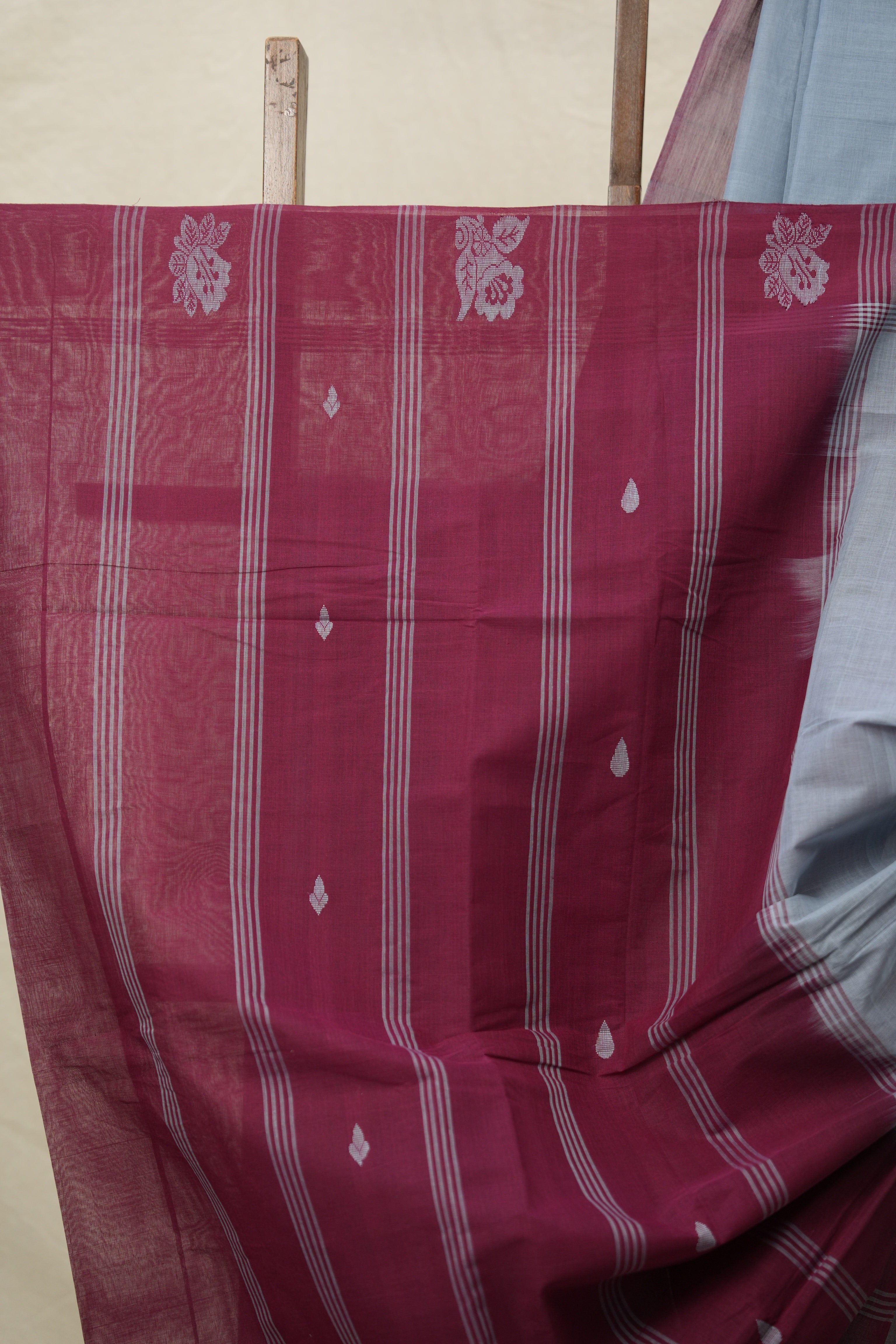 Grey Sungudi Cotton Saree - SRGSCS66
